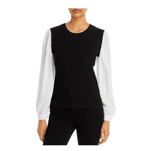 Like New. Karl Lagerfeld Knit Black & White Sweater. Size L